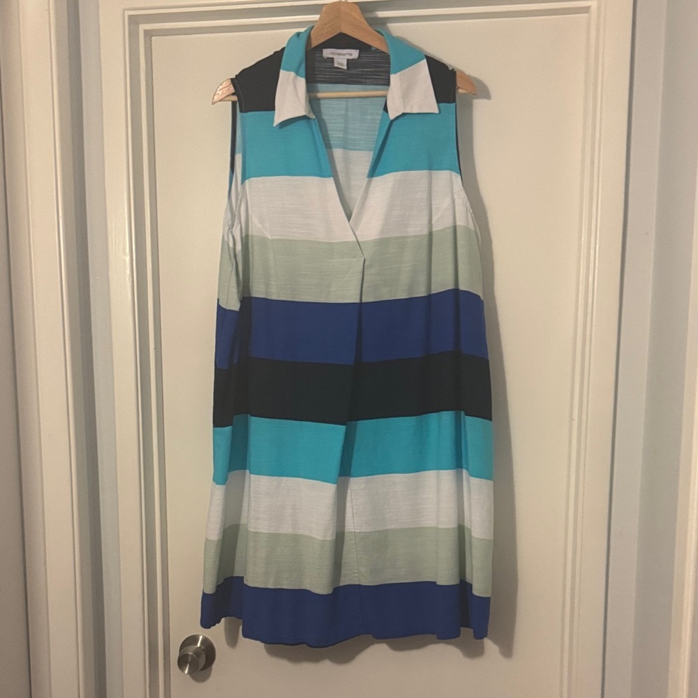 Liz Claiborne Navy and White Striped dress 20W